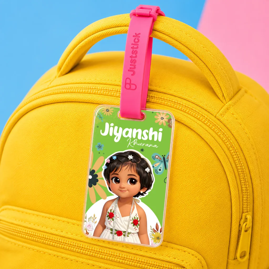 Photo kids bag tag
