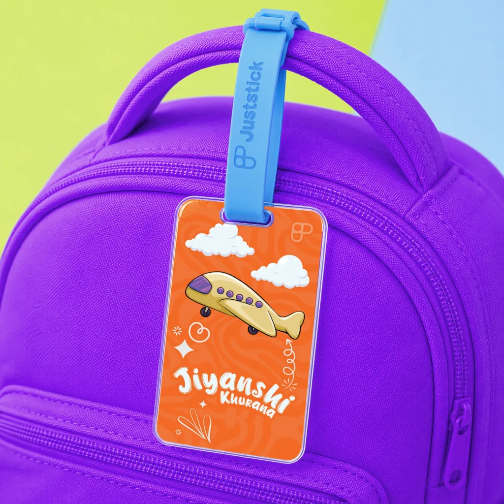 Name kids bag tag