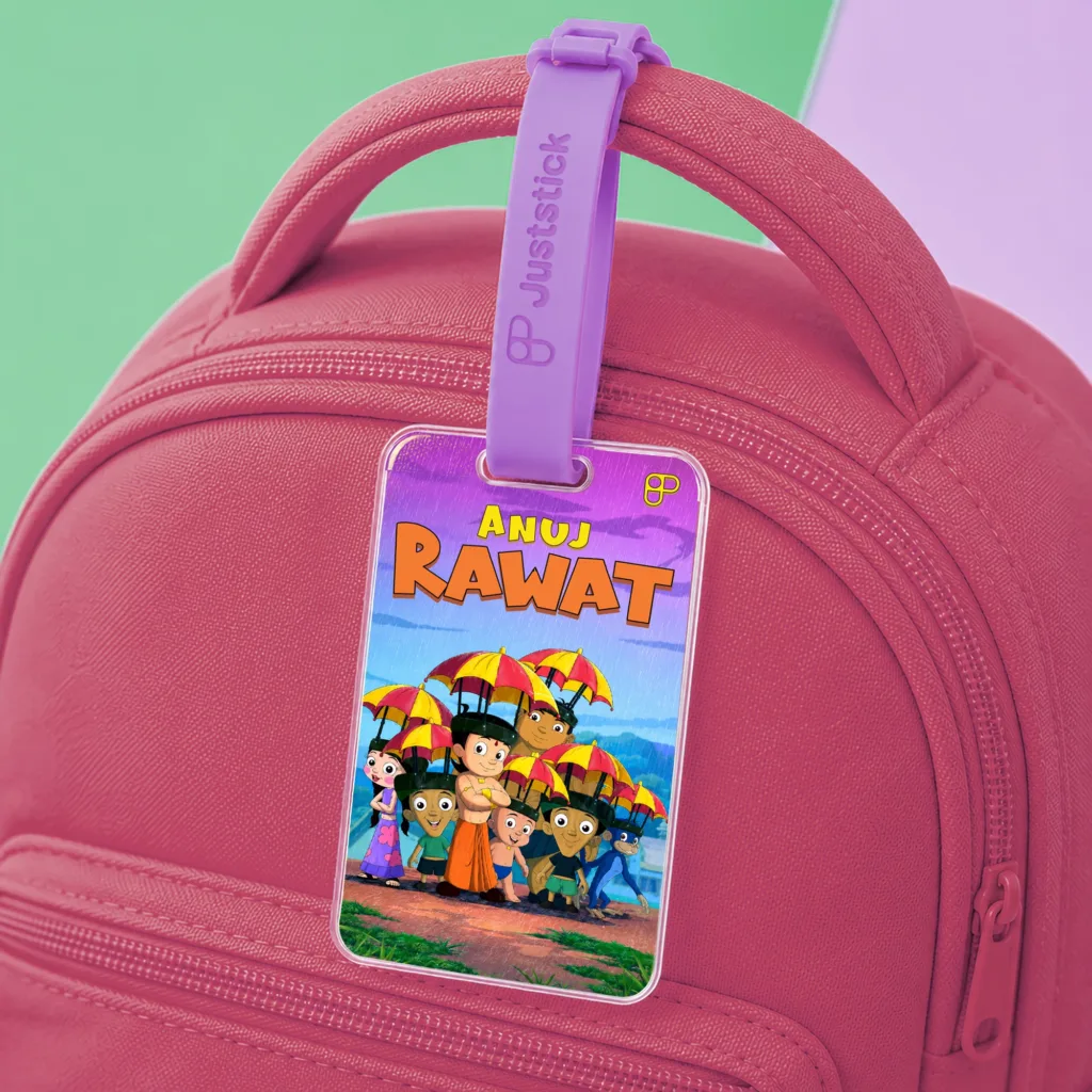 Cartoon character kids bag tag