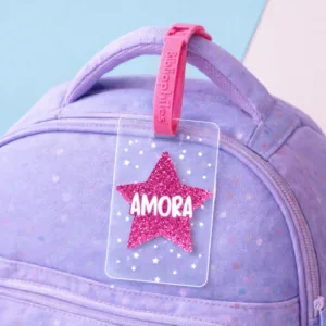 Luggage Tag - Sparkling Star Pink